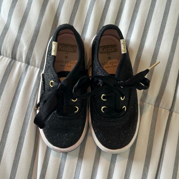 Keds x Kate Spade Black Glitter Fashion Sneakers - Toddler 6C - Picture 1 of 7